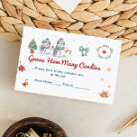 Christmas Snowman Devine combien de bonbons<br><div class="desc">Christmas Snowman Devine combien de bonbons carte de boîtier</div>