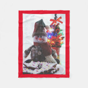 CHRISTMAS SNOWMAN FLEECE DEKEN