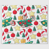 Christmas Snowman Holiday  Cadeaupapier (Vlak)