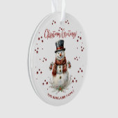 Christmas Snowman Holiday With Name (devant)