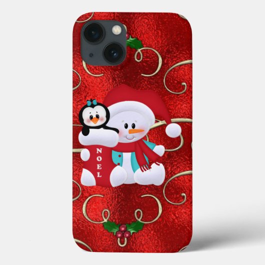 Christmas Snowman iPhone dur Xtreme coque (Verso)