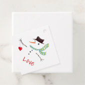 Christmas Snowman Love Cravate sur les étiquettes (En situation)