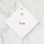 Christmas Snowman Love Cravate sur les étiquettes (Dos)