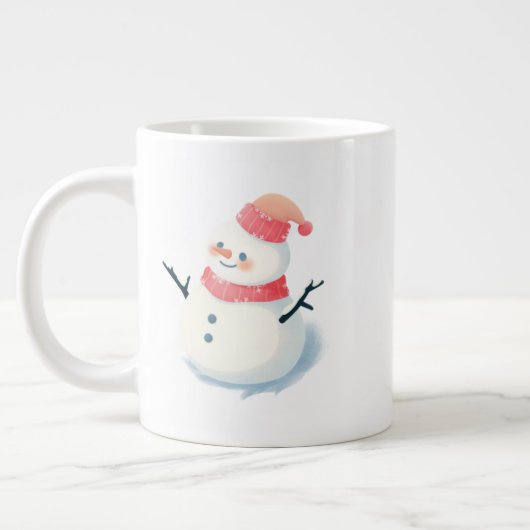 Christmas Snowman Mug – Twinkling Holiday Cocoa  (Gauche)