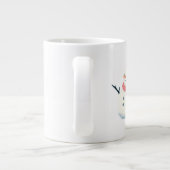 Christmas Snowman Mug – Twinkling Holiday Cocoa  Extra Grote Beker (Achterkant)