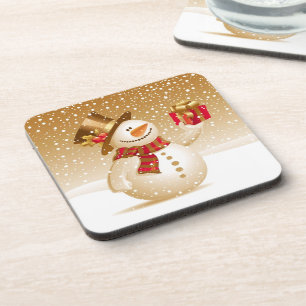 Christmas Snowman Onderzetters (set van 4)