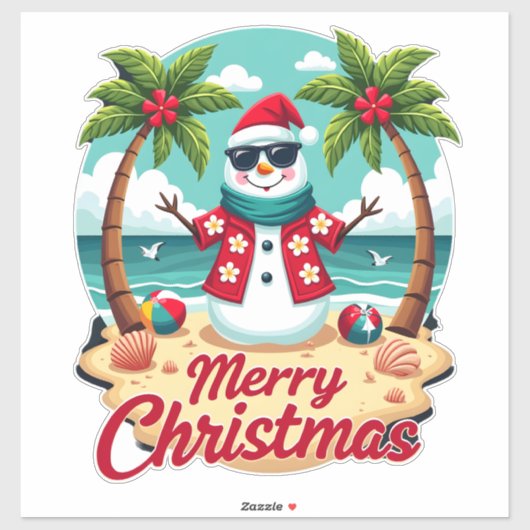 christmas Snowman Sticker (Vel)