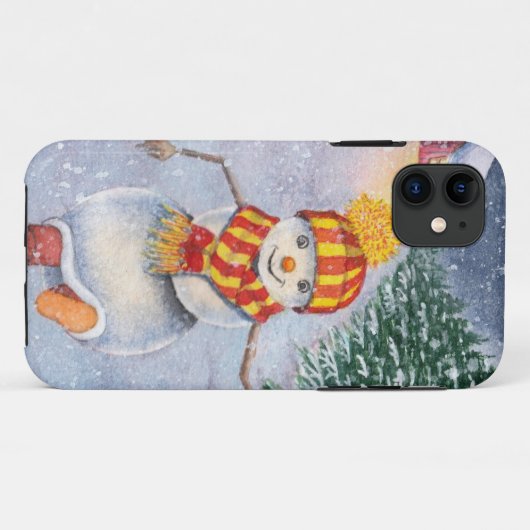 Christmas snowman walking Case-Mate iPhone case (Achterkant (horizontaal))
