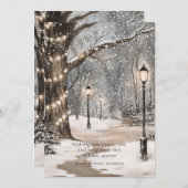 Christmas Snowy Night Feestdagenkaart (Voorkant / Achterkant)