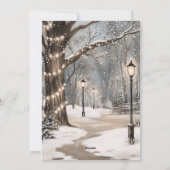 Christmas Snowy Night Feestdagenkaart (Achterkant)