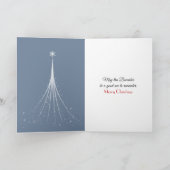 Christmas Snowy Owl On a Winter Tree Branch Kaart (Binnen)