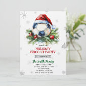 Christmas soccer party invitation (Debout devant)