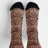 Christmas Socks Maroon Swirls Sokken (Top)