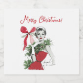 Christmas sparkling wijnetiket (Enkel label)