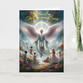 Christmas Spirit Gevouwen Wenskaart Kaart