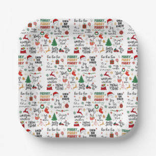 Christmas Spirit-Holiday Quotes & vrolijke grafisc Papieren Bordje
