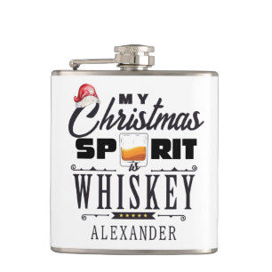 Christmas Spirit is een whisky Bourbon kerstcadeau Heupfles