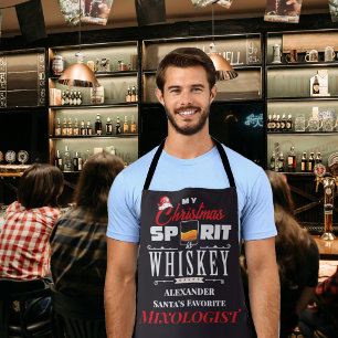 Christmas Spirit Whiskey Bourbon Mixologist Gift Schort