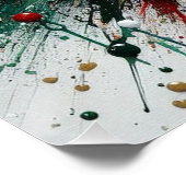 Christmas Splatter / White Bursts Perfect Poster (Hoek)