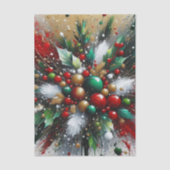Christmas Splatter / White Bursts Tissuepapier (Voorkant)