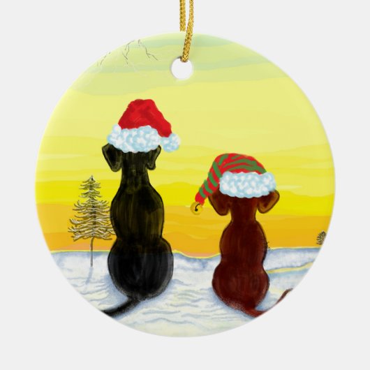 christmas springador keramisch ornament (Voorkant)