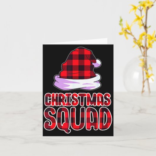 Christmas Squad Family Group Matching Christmas Pa Kaart (Gele Bloem)
