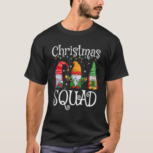 Christmas Squad Family Matching Gnomes Pjs Xmas Bo T-shirt (Voorkant)