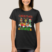 Christmas Squad Leopard Three Santa Reindeer Elf S T-shirt (Voorkant)