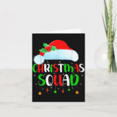 Christmas Squad Matching Family Group Santa Xmas P Kaart (Voorkant)