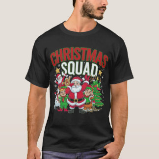 Christmas Squad Santa Dabbing Elf Familie Pyjama's T-shirt