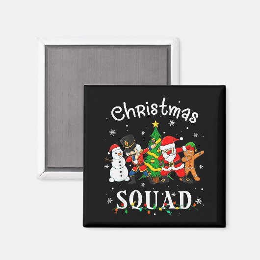Christmas Squad Santa Dabbing Elf Family Matching Magneet (Voorkant / Achterkant)