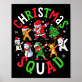 Christmas Squad Santa Dabbing Elf Family Matching Poster (Voorkant)