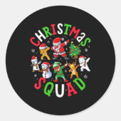 Christmas Squad Santa Dabbing Elf Family Matching  Ronde Sticker (Voorkant)