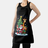 Christmas Squad Santa Giraffe Elf Dabbing Matching Schort (Insitu)