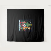 Christmas Squad Santa Giraffe Elf Dabbing Matching Wandkleed (Voorkant (horizontaal))