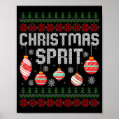 Christmas Srit Matching Funny Couples Ugly Sweater Poster (Voorkant)