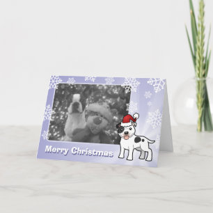 Christmas Staffordshire Bull Terrier Feestdagen Kaart
