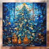 Christmas Stained Glass Window Cling Raamsticker (Vel 2)