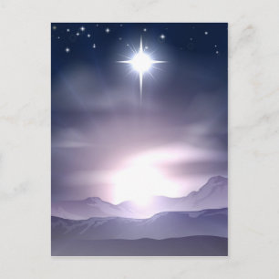 Christmas Star of Bethlehem Nativity Feestdagenkaart