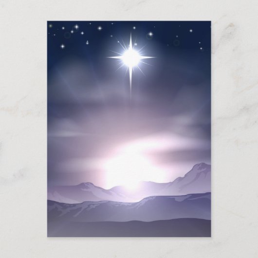Christmas Star of Bethlehem Nativity Feestdagenkaart (Voorkant)