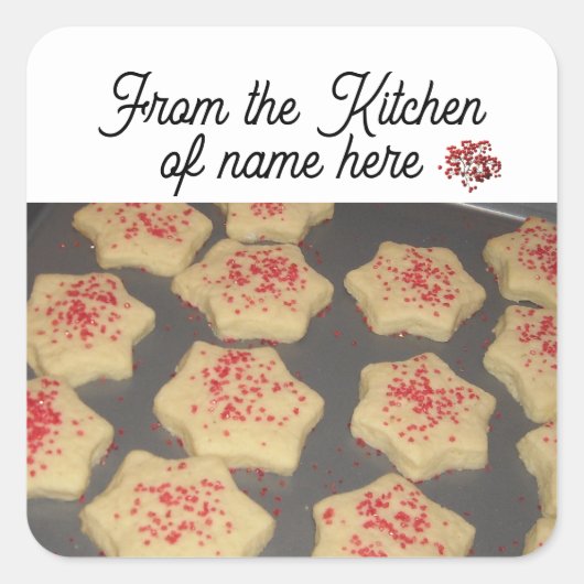 Christmas Star Sugar Cookies Pakket Sticker (Voorkant)