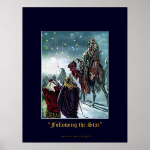 CHRISTMAS STAR Traditional Vintage Poster