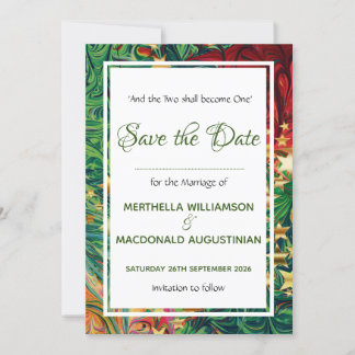 CHRISTMAS STARS Custom Scripting Festive Wedding Save The Date