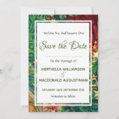 CHRISTMAS STARS Custom Scripting Festive Wedding Save The Date (Voorkant)