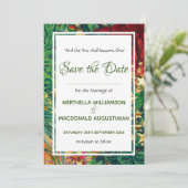 CHRISTMAS STARS Custom Scripting Festive Wedding Save The Date (Staand voorkant)
