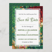 CHRISTMAS STARS Custom Scripting Festive Wedding Save The Date (Voorkant / Achterkant)