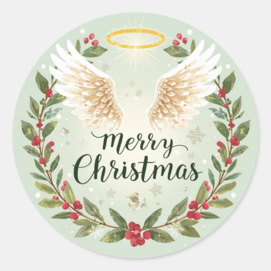 Christmas Sticker Art Print Merry Christmas  (Devant)