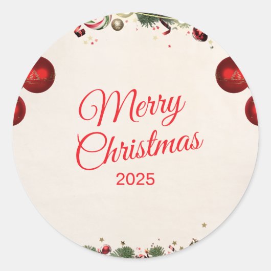 Christmas Sticker – Festive Holiday Decal (Voorkant)