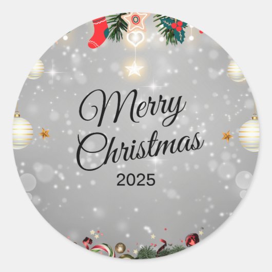 Christmas Sticker – Festive Holiday Decal (Voorkant)
