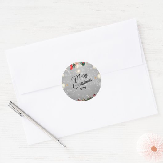 Christmas Sticker – Festive Holiday Decal (Envelop)